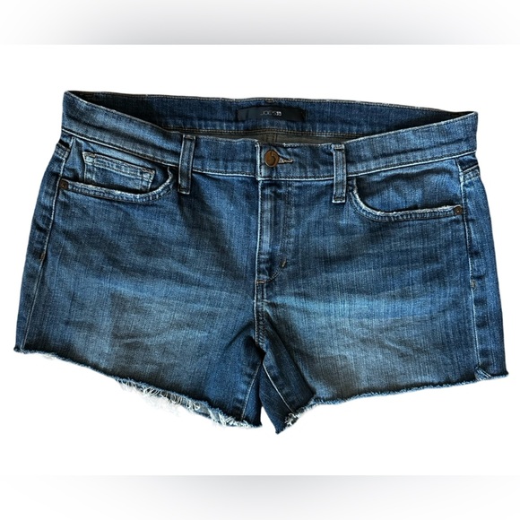 Joe’s Jeans Denim Shorts Raw Hem Blue Medium Wash Women’s Size 30. - Picture 1 of 11